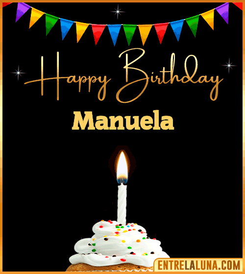 GiF Happy Birthday Manuela